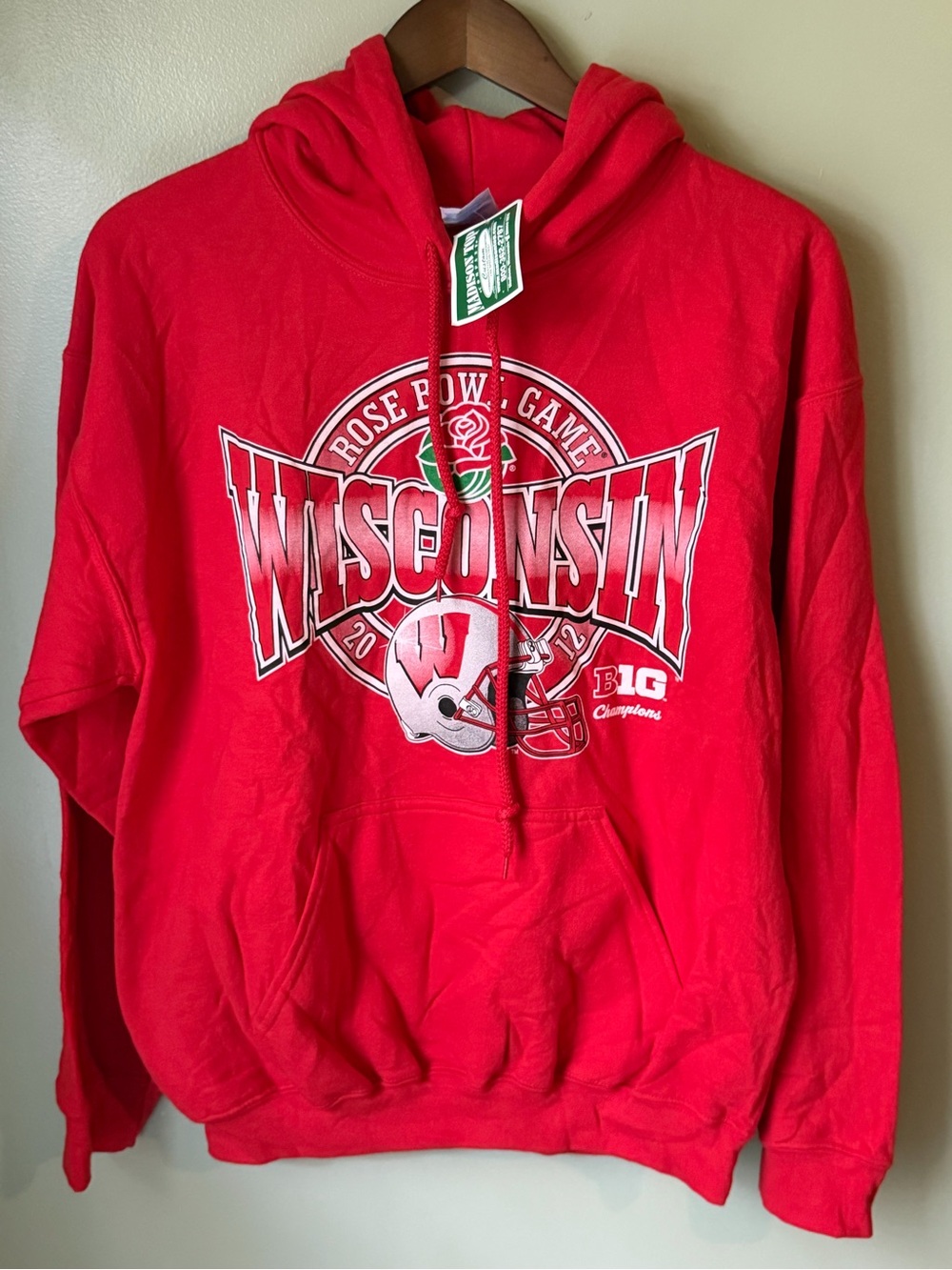 Gildan Red Wisconsin Rose Bowl Game Pullover Hoodie